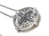 Sterling Round Jerusalem Cross Opening Magnetic Necklace